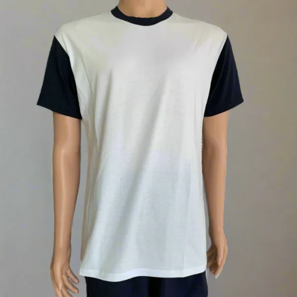 Unisex Organic Cotton T-shirt with Contrast Sleeves and Neckband